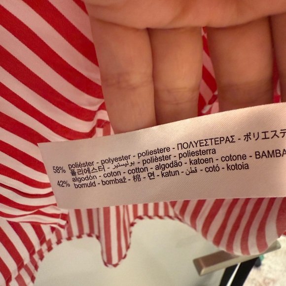 Zara over sized Red and White Striped Shirt - Picture 6 of 6